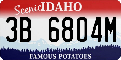ID license plate 3B6804M