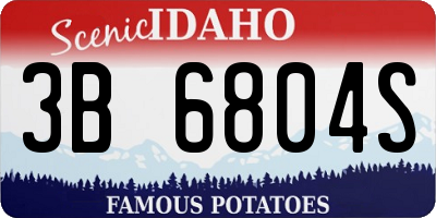 ID license plate 3B6804S