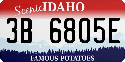 ID license plate 3B6805E