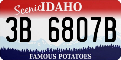 ID license plate 3B6807B