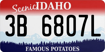 ID license plate 3B6807L