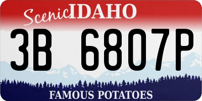 ID license plate 3B6807P