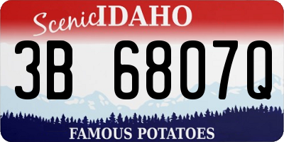 ID license plate 3B6807Q