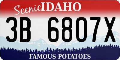 ID license plate 3B6807X