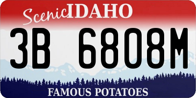ID license plate 3B6808M
