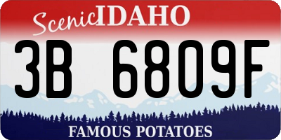 ID license plate 3B6809F