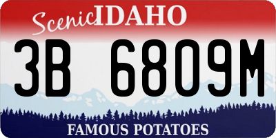 ID license plate 3B6809M