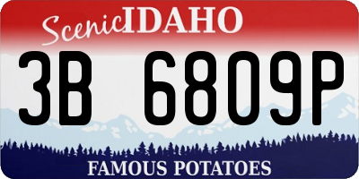 ID license plate 3B6809P