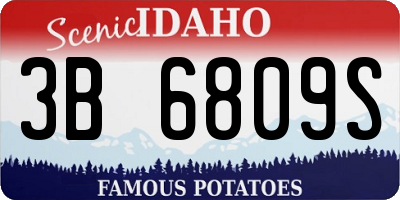 ID license plate 3B6809S