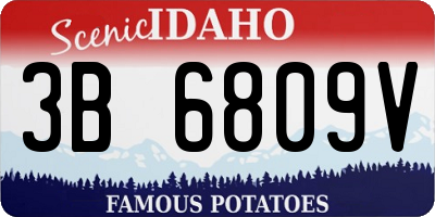 ID license plate 3B6809V