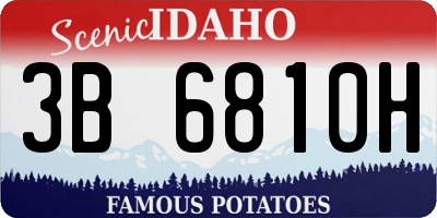 ID license plate 3B6810H