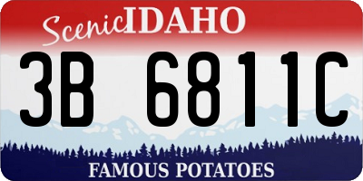 ID license plate 3B6811C