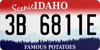 ID license plate 3B6811E