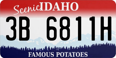 ID license plate 3B6811H