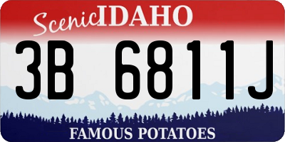 ID license plate 3B6811J