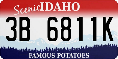 ID license plate 3B6811K