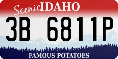 ID license plate 3B6811P