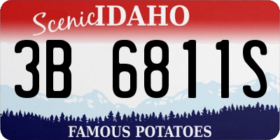 ID license plate 3B6811S