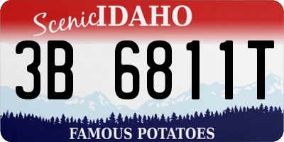 ID license plate 3B6811T