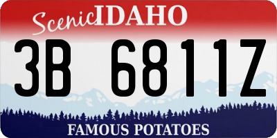 ID license plate 3B6811Z