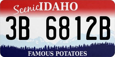 ID license plate 3B6812B