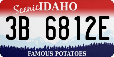 ID license plate 3B6812E