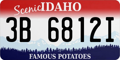 ID license plate 3B6812I