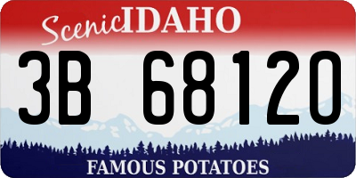 ID license plate 3B6812O