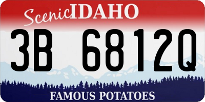 ID license plate 3B6812Q