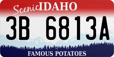 ID license plate 3B6813A