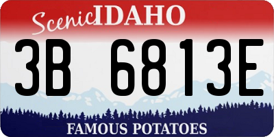 ID license plate 3B6813E