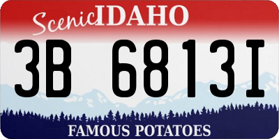 ID license plate 3B6813I
