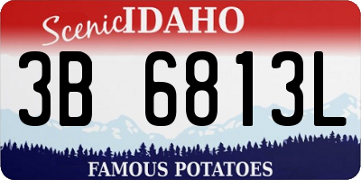 ID license plate 3B6813L