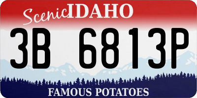 ID license plate 3B6813P