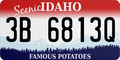 ID license plate 3B6813Q