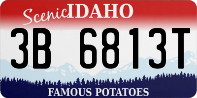 ID license plate 3B6813T