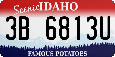 ID license plate 3B6813U