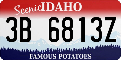 ID license plate 3B6813Z