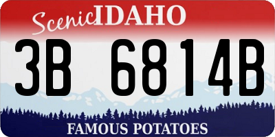 ID license plate 3B6814B