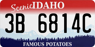 ID license plate 3B6814C