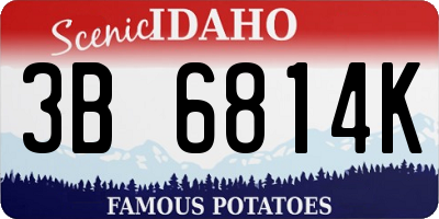 ID license plate 3B6814K