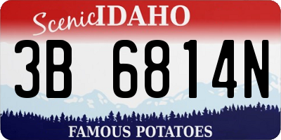 ID license plate 3B6814N