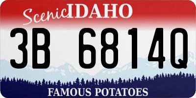 ID license plate 3B6814Q