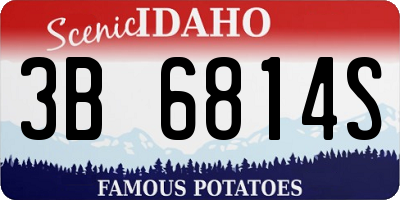 ID license plate 3B6814S