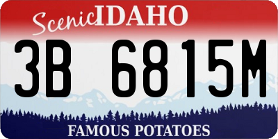 ID license plate 3B6815M