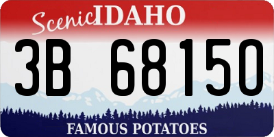 ID license plate 3B6815O