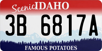 ID license plate 3B6817A