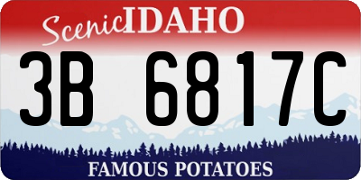 ID license plate 3B6817C