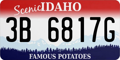 ID license plate 3B6817G
