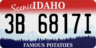 ID license plate 3B6817I